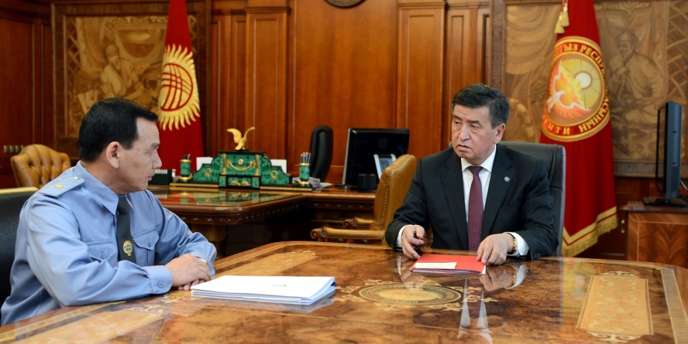 Жээнбеков и Джунушалиев обсудили деятельность и проводимые реформы в органах внутренних дел
