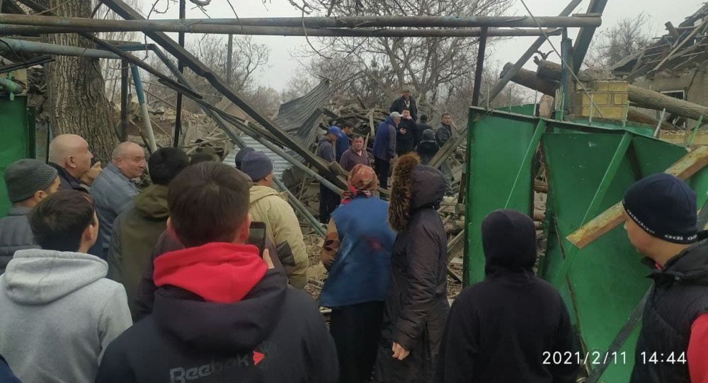 Близ Бишкека взорвался жилой дом (видео)