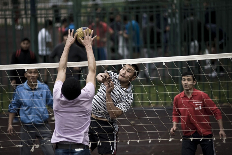 В Москве полиция задержала собравшихся поиграть в волейбол кыргызстанцев