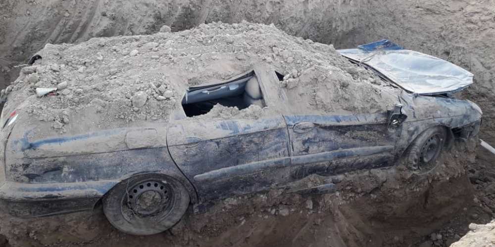 В Баткенской области из-под земли извлекли автомашину - орудие преступления членов МТО
