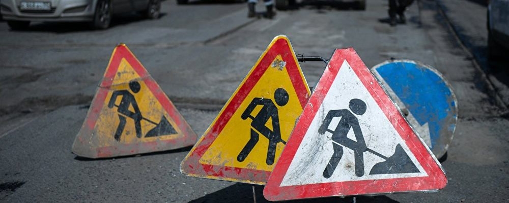 Отрезок бульвара Эркиндик в Бишкеке закрыт из-за ремонта до 1 июля