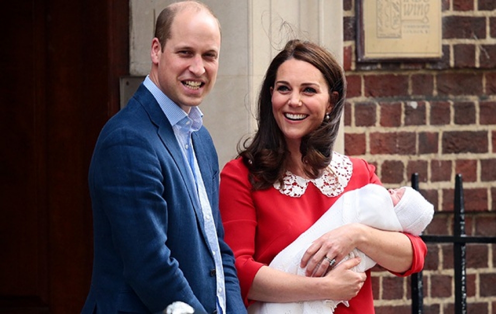 Названо имя новорожденного сына принца Уильяма и Кейт