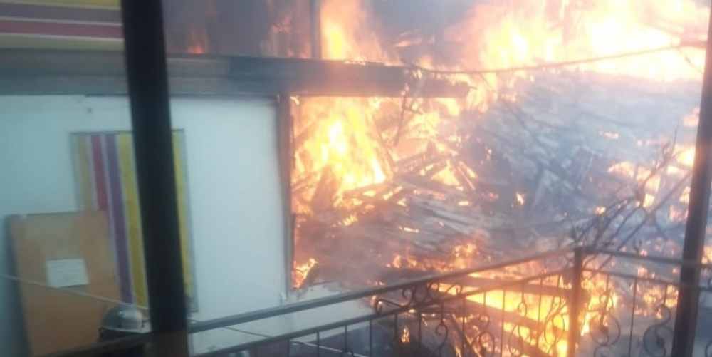 В Оше сгорел учебный центр "Самара" 