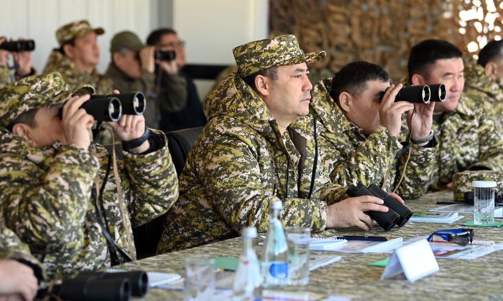 Садыр Жапаров принял участие в специальном тактическом учении «Калкан-2022»