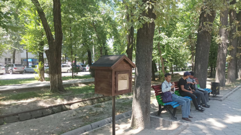 В Бишкеке на Молодой Гвардии установили шкафы для обмена книгами